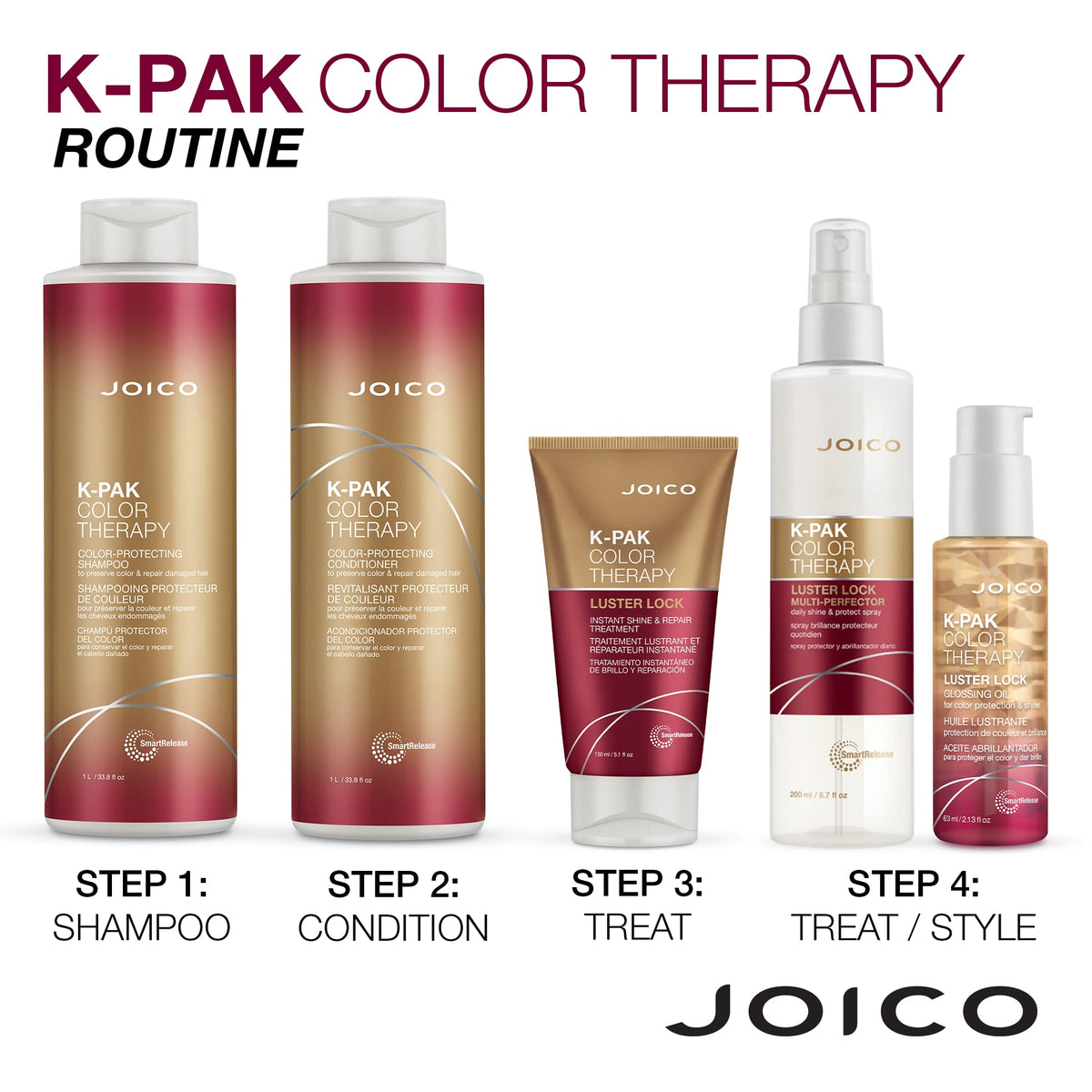Joico K-pak Color Therapy duo avec accessoires de soins capillaires