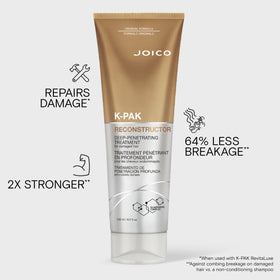 Joico K-PAK Reconstructor 290g avec ingrédients naturels en arrière-plan