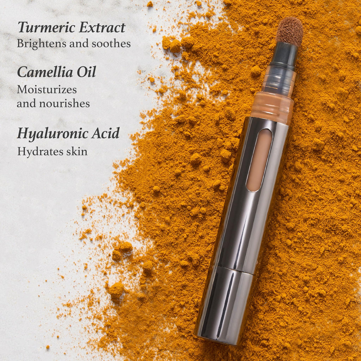 Julep Cushion Complexion Correcteur Nutmeg 410 texture sur main