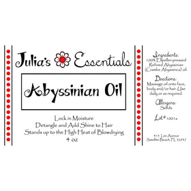 Julia's Essentials Huile d'Abyssinie Pure 100% 60 ml avec goutte