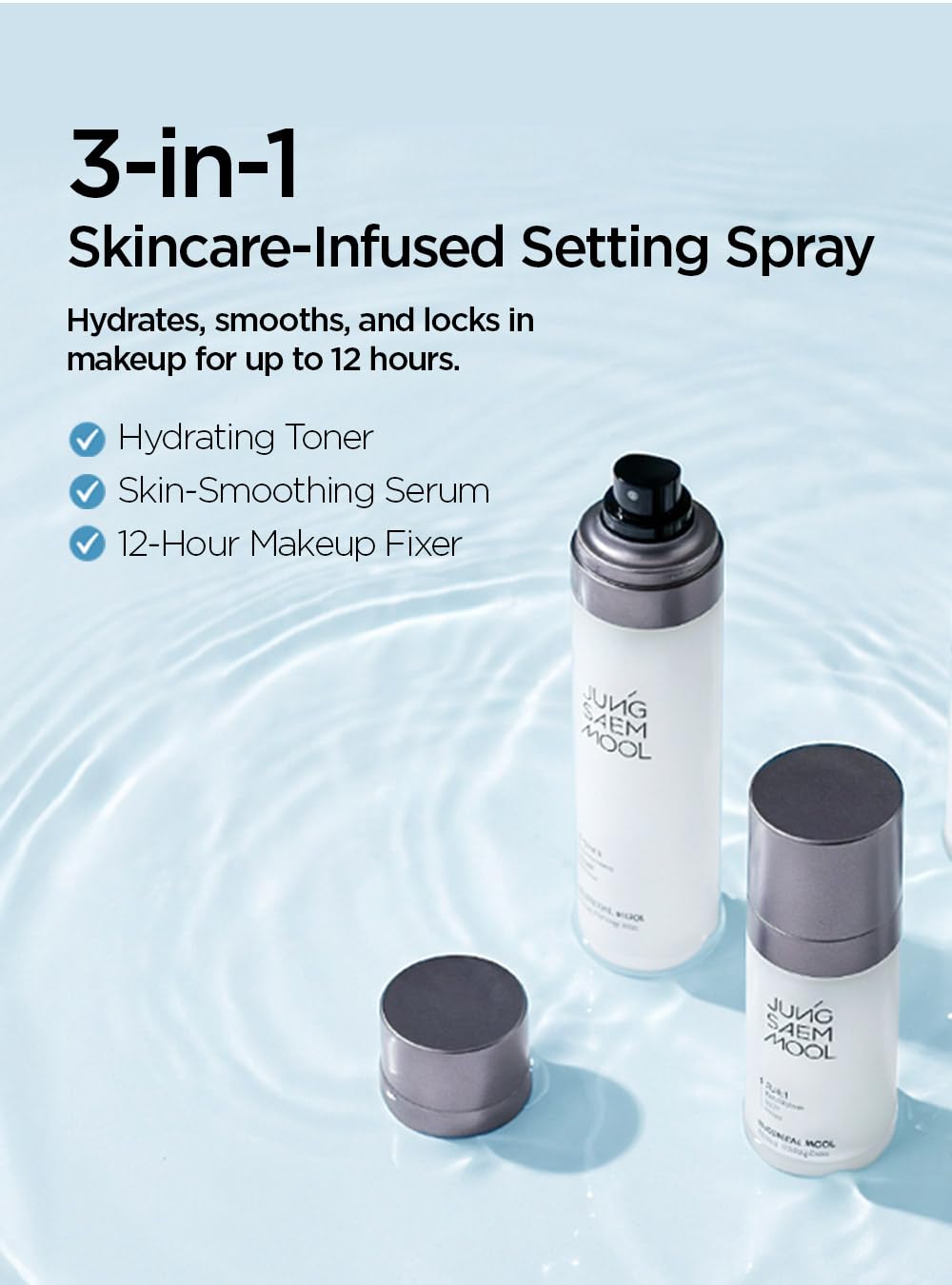 JUNG SAEM MOOL Essential Mool Micro Fitting Mist sur fond blanc