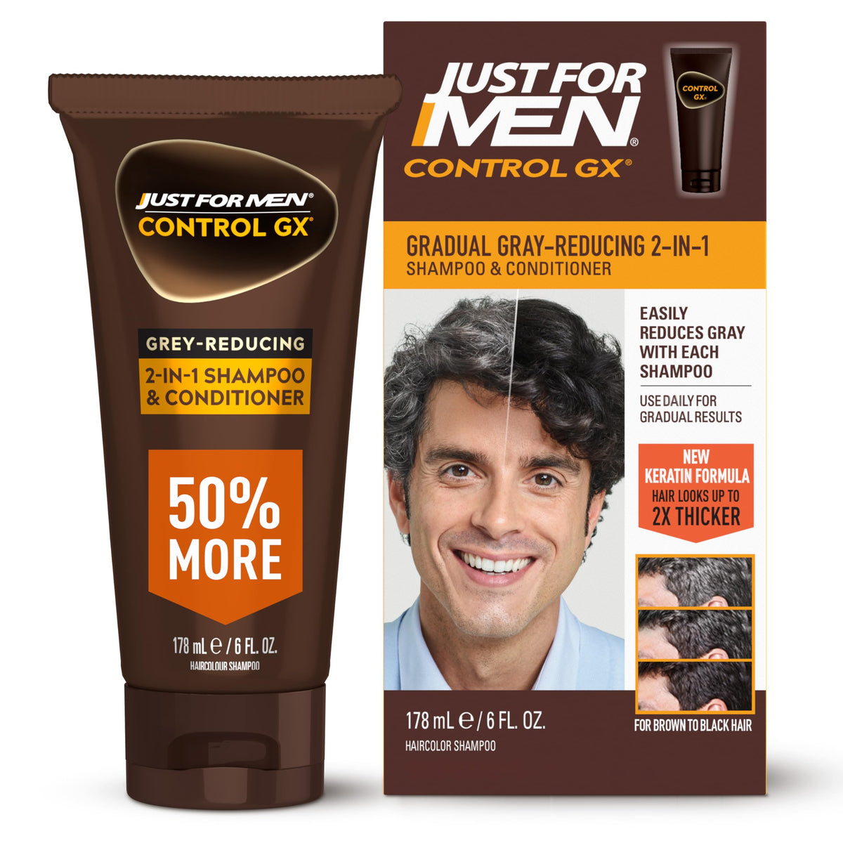 Just for Men shampoo 2-en-1 272g vue avant avec étiquette