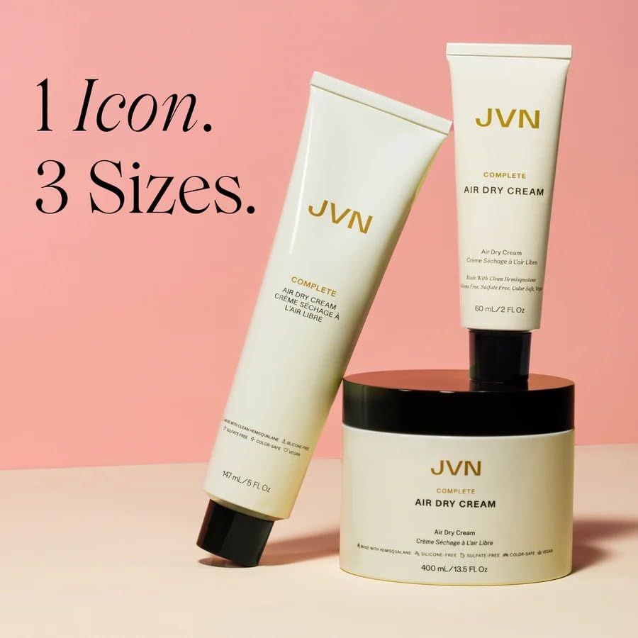 JVN Crème Coiffante Air Dry 180g application sur cheveux