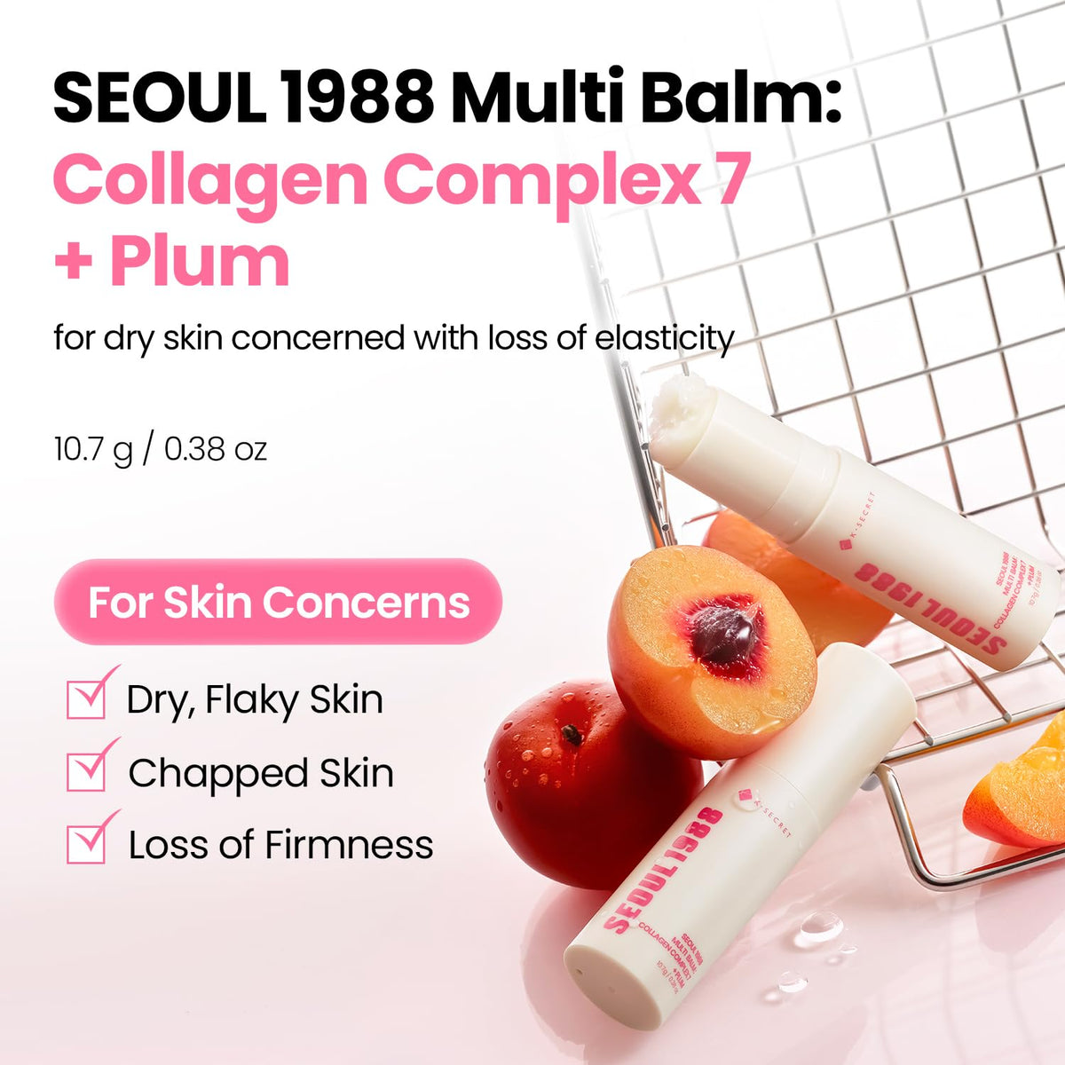 K-SECRET Collagen Multi Balm stick ouvert montrant la texture du baume