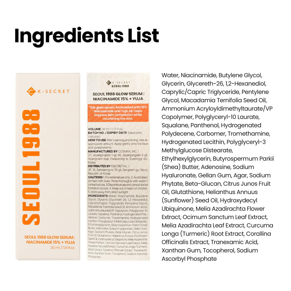 K-SECRET Sérum Éclat Niacinamide 15% 30ml en application sur le visage