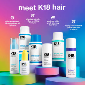 K18 Shampoo Détox Peptide 310g étiquette et informations