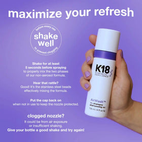 K18 Shampoo Sec 1,6 Fl oz à côté d'autres produits de beauté
