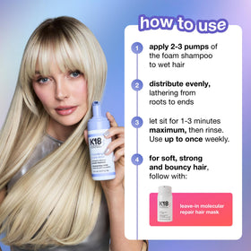 K18 Shampoo Violet TripleBright - application en cours