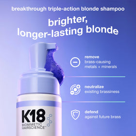 K18 Shampoo Violet TripleBright - mousse sur cheveux