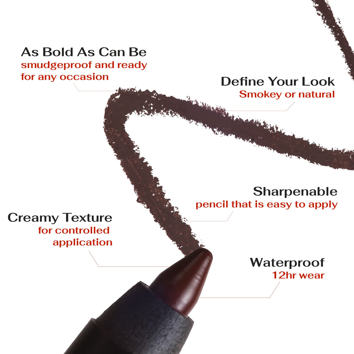 K7L Crayon Eyeliner Marron avec bouchon en haut