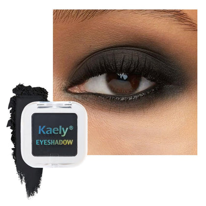 Kaely fard à paupières monochrome noir mat 18g vue de face