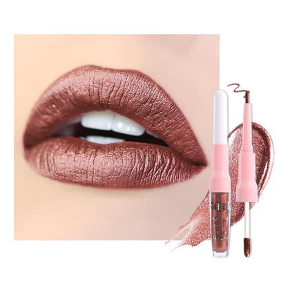 Kaely Rouge à Lèvres Métallique 2-en-1 couleur 08, vue de face