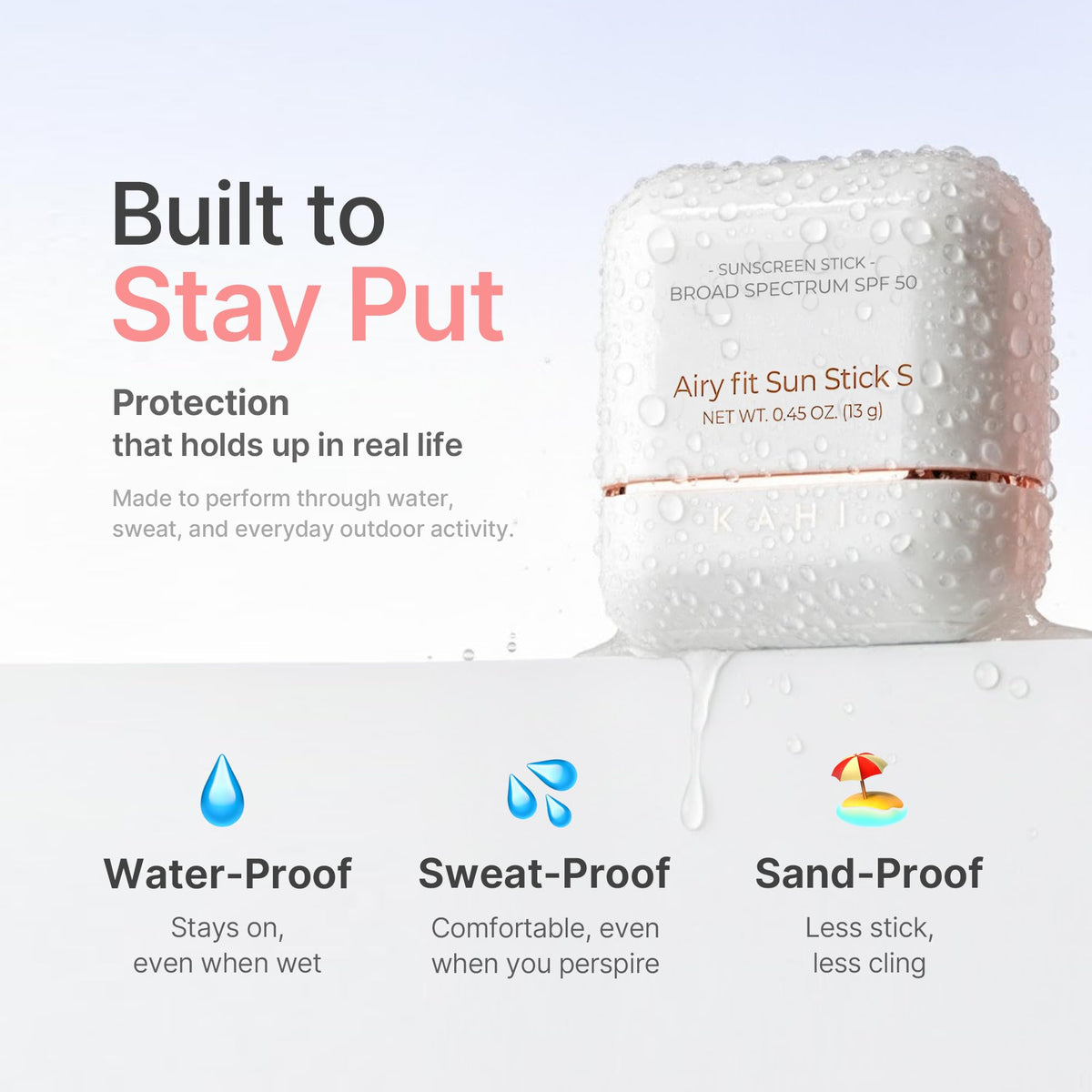 KAHI Airy Fit Sun Stick S texture et consistance