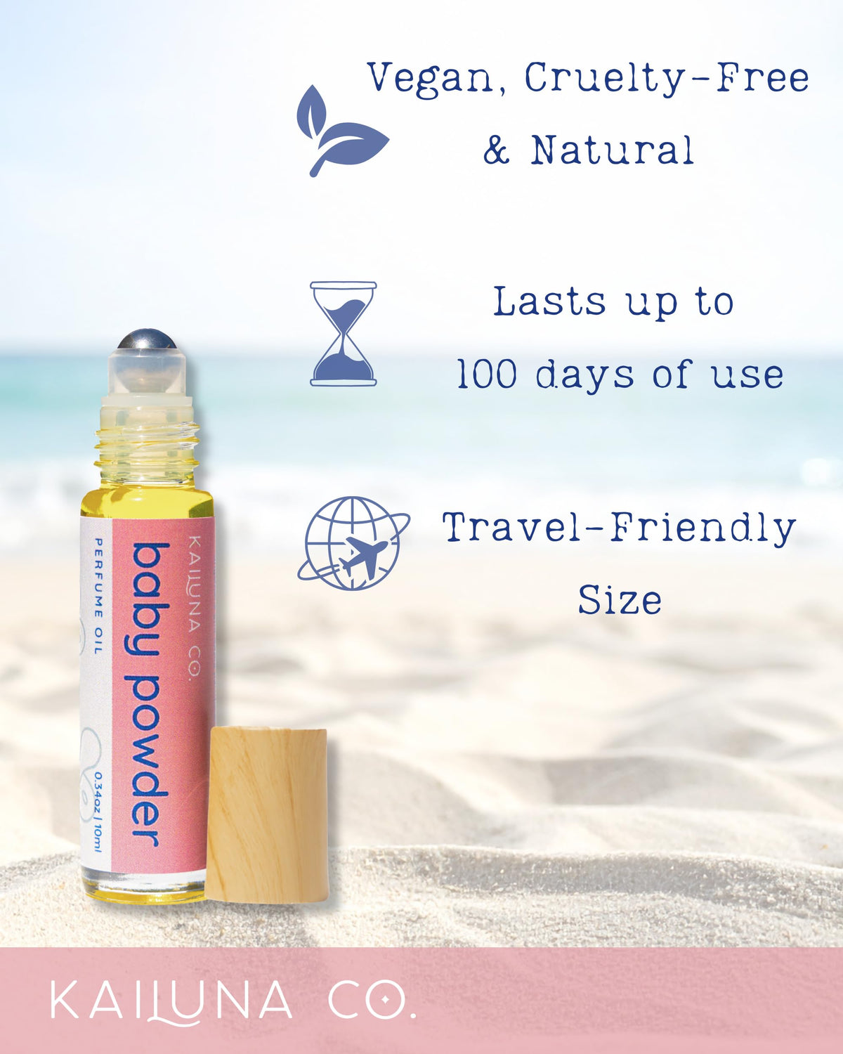 Kailuna Co. Parfum huile essentielle roll-on 10 ml dans un sac