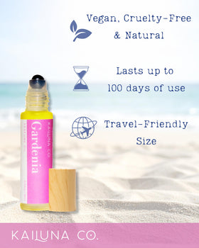 Kailuna Co. Roll-On Parfum Gardenia 10 ml en situation de voyage