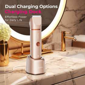 KAPHIO Bikini Trimmer or en action sur la peau