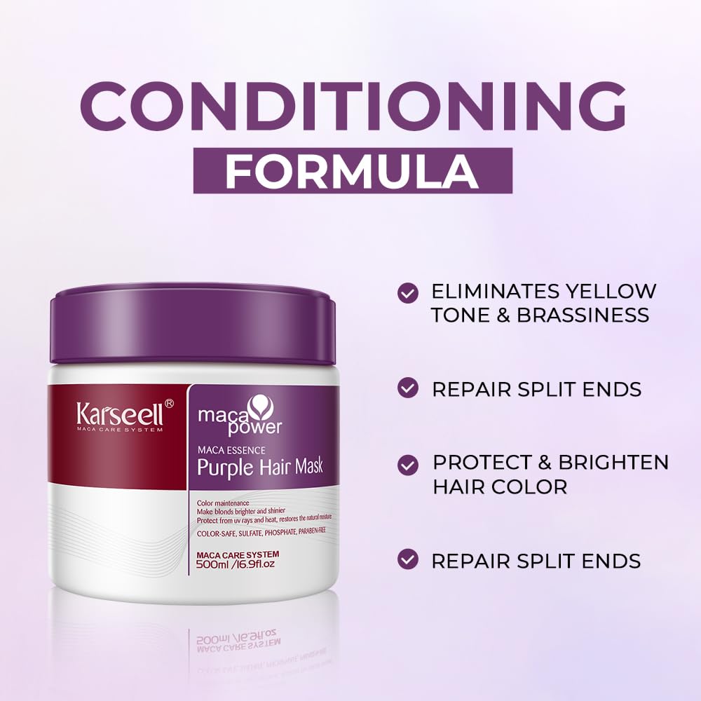 Karseell Masque Violet application sur cheveux