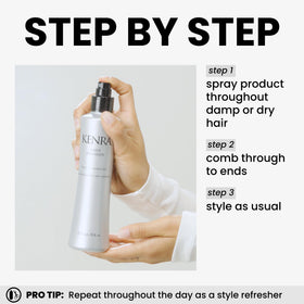 Kenra Daily Provision Après-Shampooing sans rinçage application sur cheveux