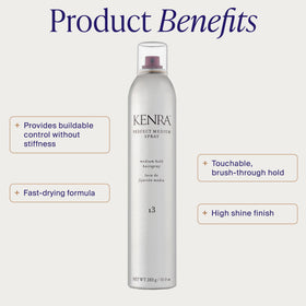 Kenra Perfect Medium Spray 10 oz avec capuchon ouvert