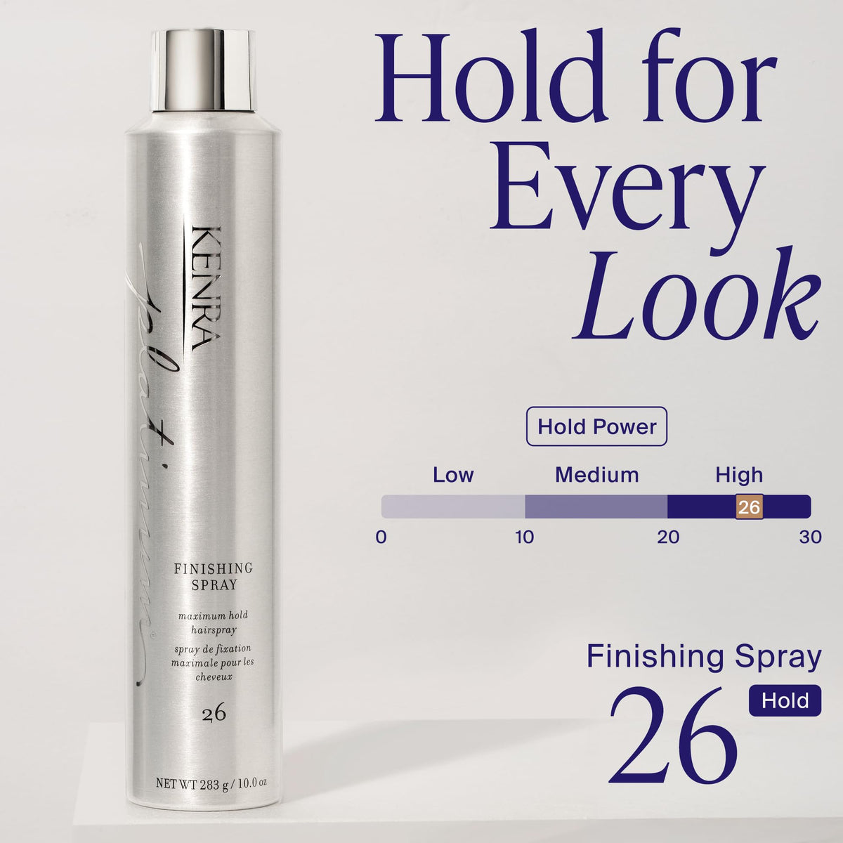 Kenra Platinum Finishing Spray 26 10 oz en usage sur cheveux