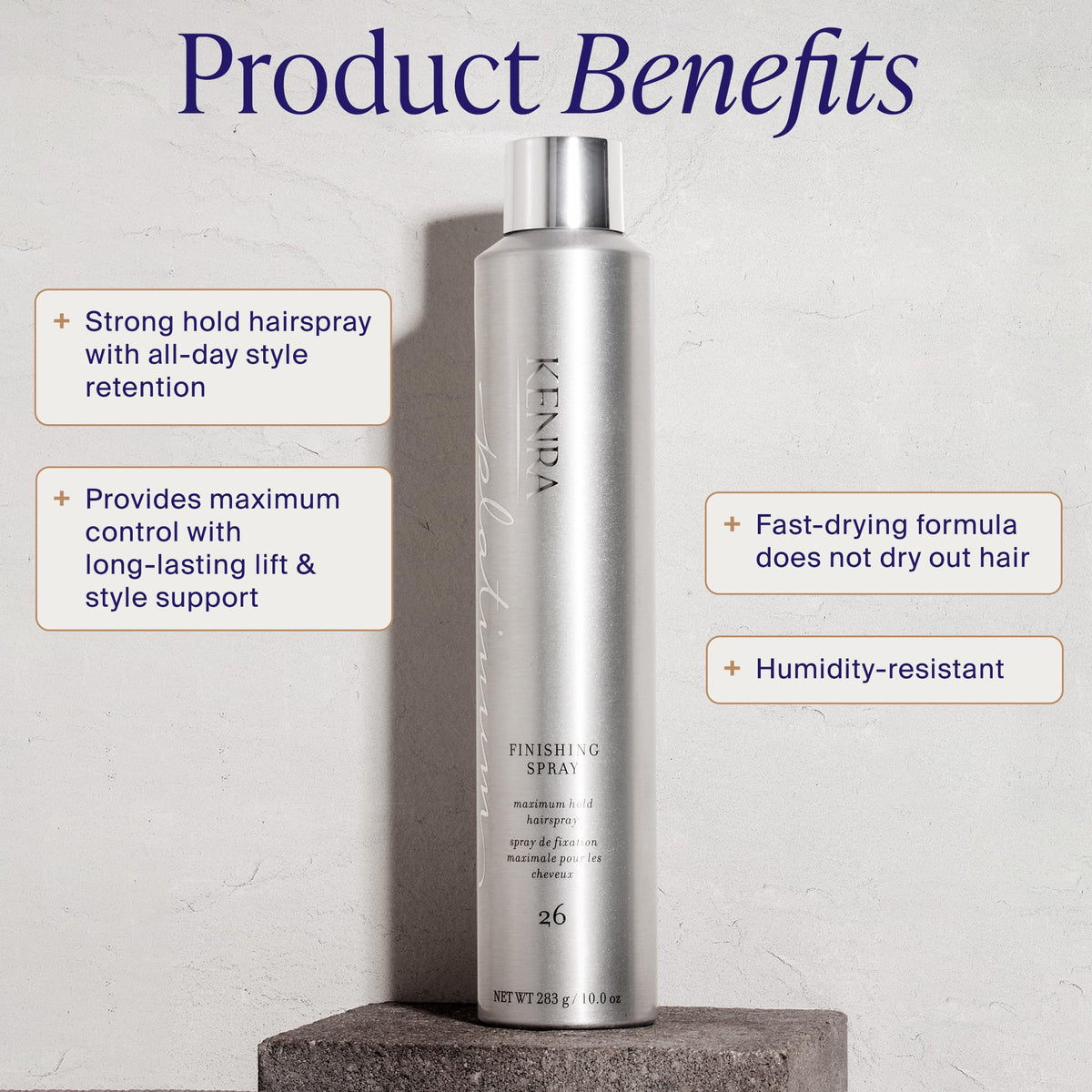 Kenra Platinum Finishing Spray 26 10 oz vue arrière