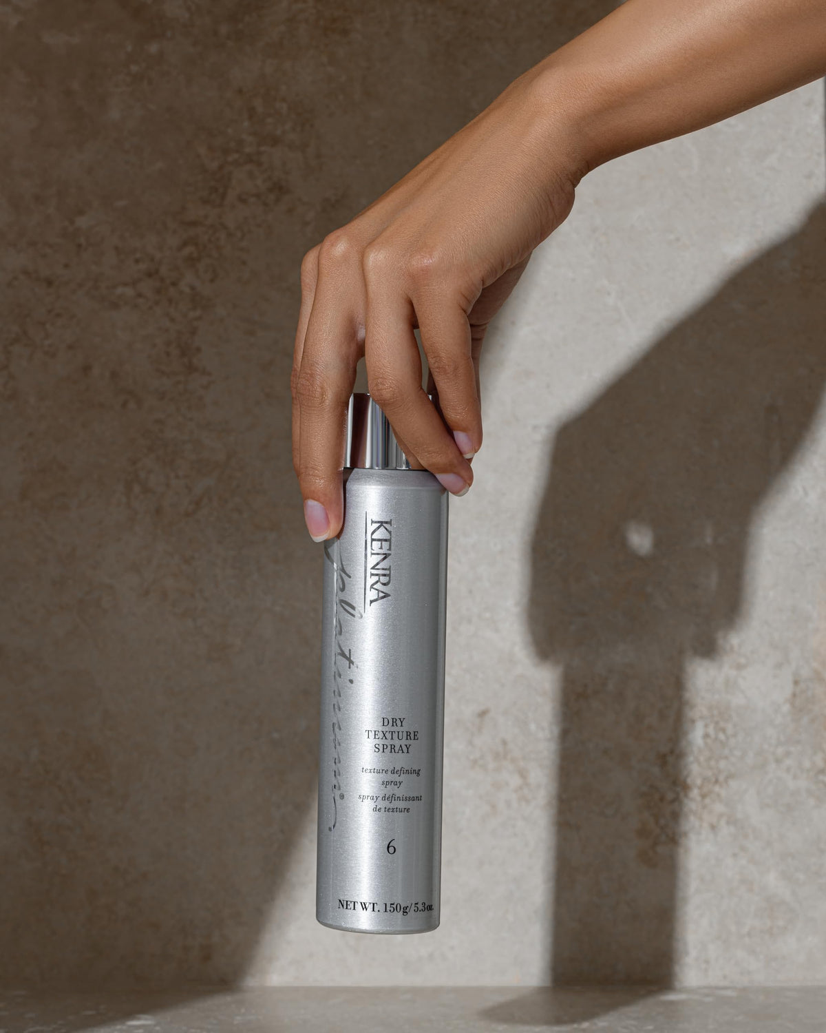 Kenra Spray Texturisant Sec 5,3 oz, étiquette avec instructions