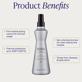 Kenra Spray Thermique 19 application sur cheveux