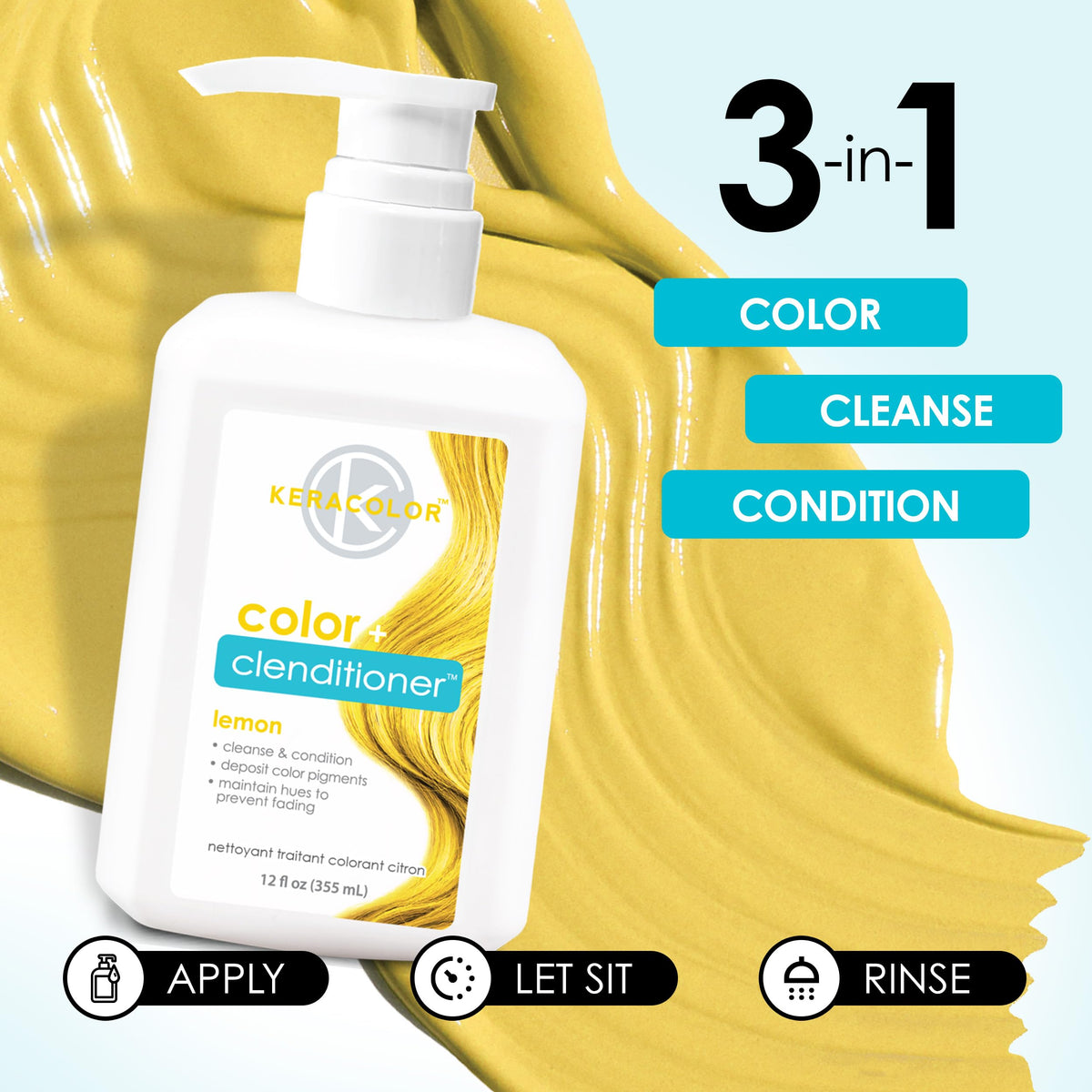 KERACOLOR Color + Clenditioner 12 Fl Oz texture crémeuse