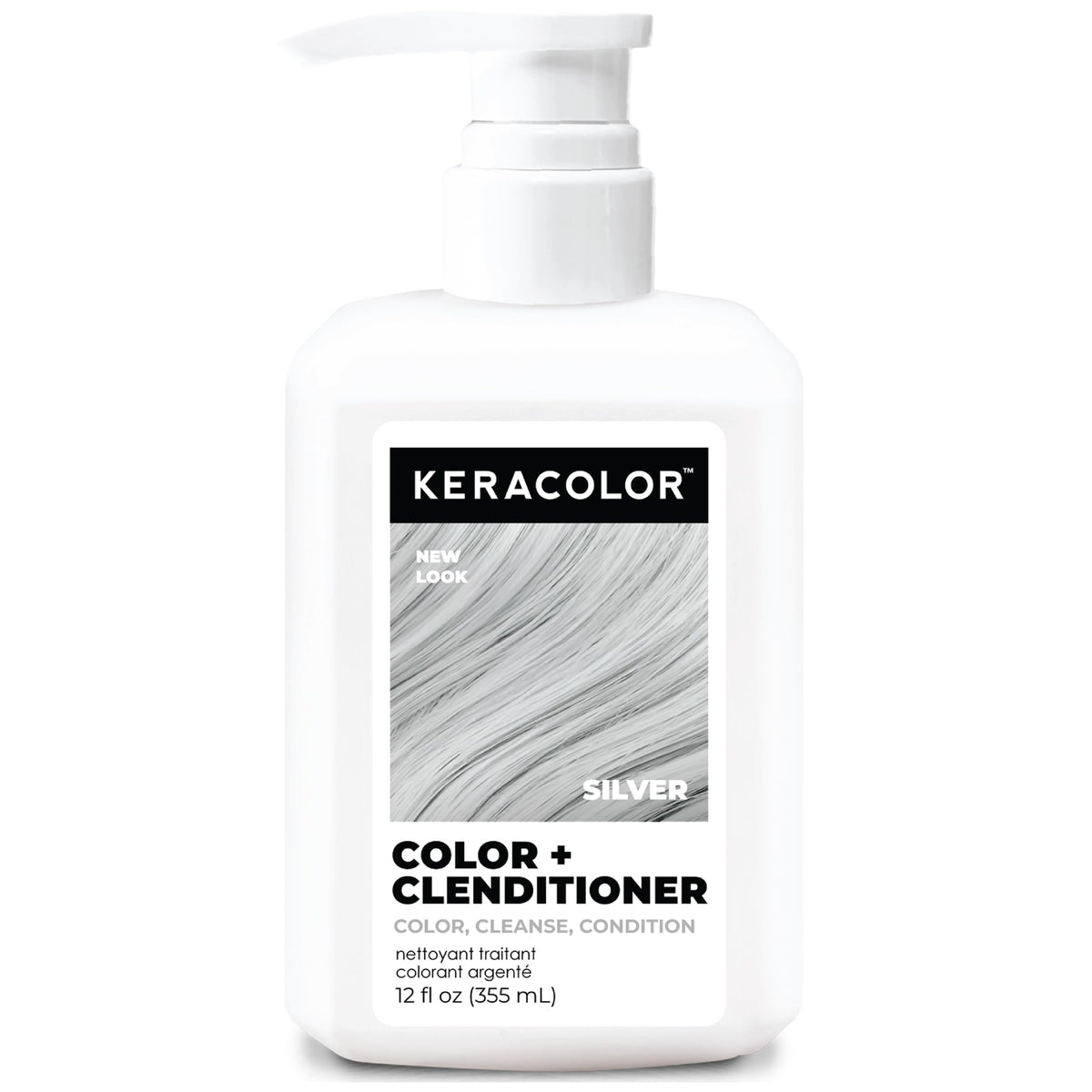 KERACOLOR Color + Clenditioner argent 12 fl oz vue de face