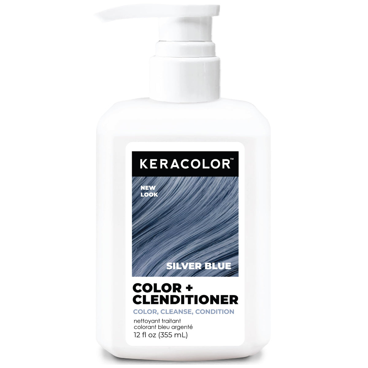 KERACOLOR Color + Clenditioner Bleu Argent 386g vue avant