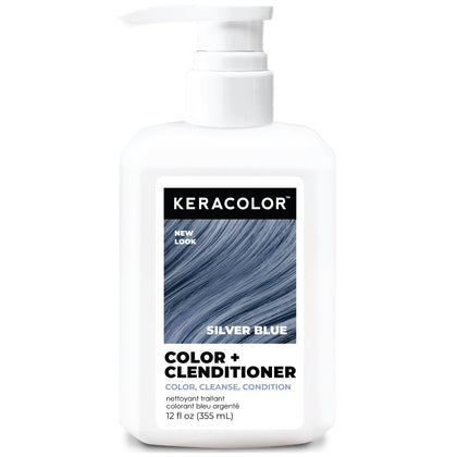 KERACOLOR Color + Clenditioner Bleu Argent 386g vue avant