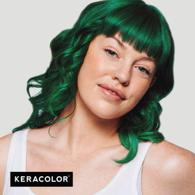 KERACOLOR Color + Clenditioner Émeraude application sur cheveux