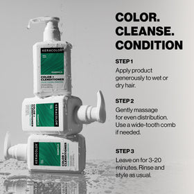 KERACOLOR Color + Clenditioner Émeraude sur fond neutre