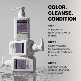 KERACOLOR Color + Clenditioner Lavande sur cheveux brillants