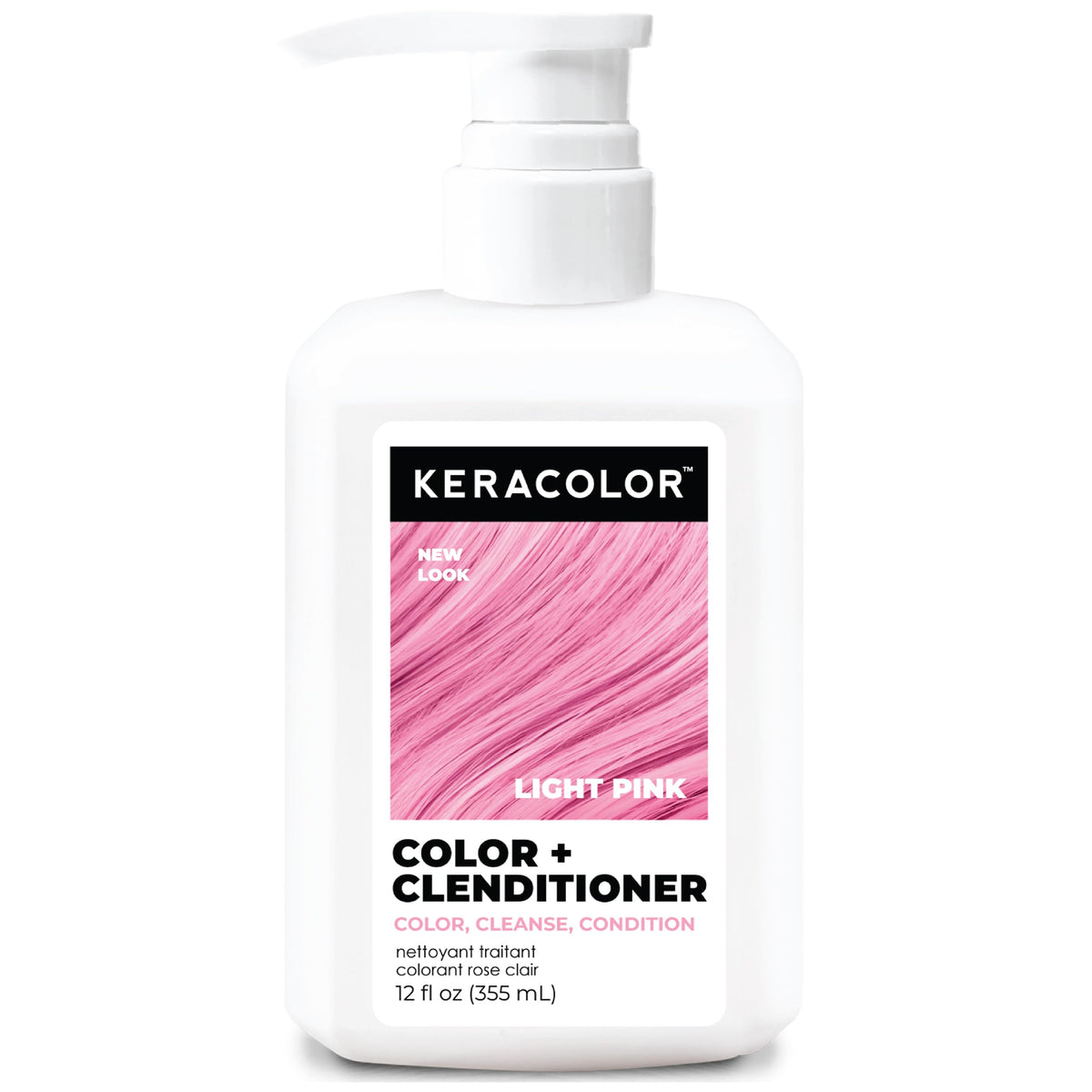 KERACOLOR Color + Clenditioner Rose Clair 355 ml vue avant