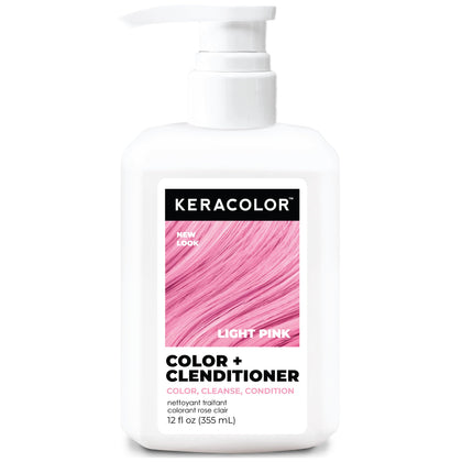 KERACOLOR Color + Clenditioner Rose Clair 355 ml vue avant