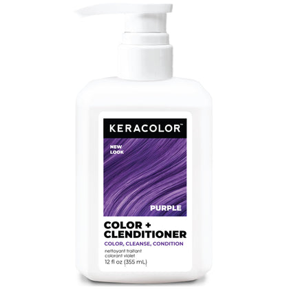 KERACOLOR Color + Clenditioner Violet 12 Fl Oz avant utilisation
