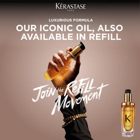 KÉRASTASE Elixir Ultime au milieu d'autres produits de coiffage