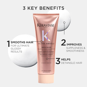 KÉRASTASE Gloss Absolu Après-Shampooing 265g en utilisation sur cheveux