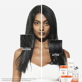 KÉRASTASE sérum appliqué sur cheveux