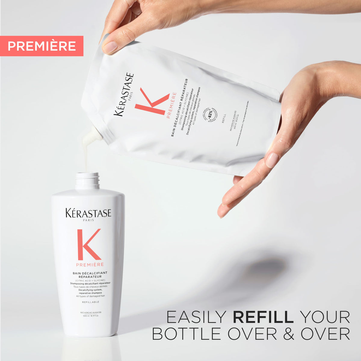 KÉRASTASE Shampooing Réparateur Sans Sulfates 550g en situation d'utilisation