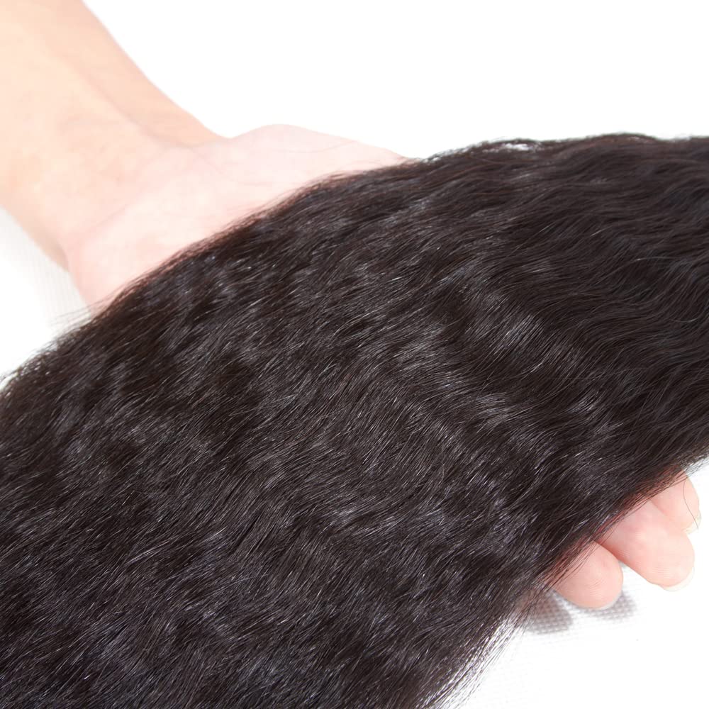 Kerriana Kinky Straight cheveux humains texture douce