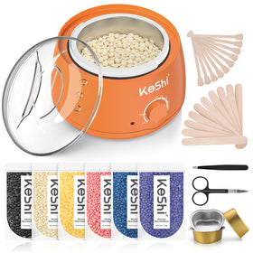 KeShi Kit de Cire Épilatoire 500ml avec accessoires complets