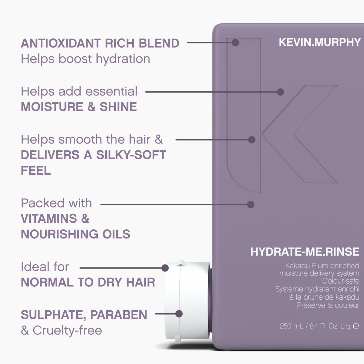 KEVIN.MURPHY HYDRATE-ME.RINSE avec ingrédients naturels