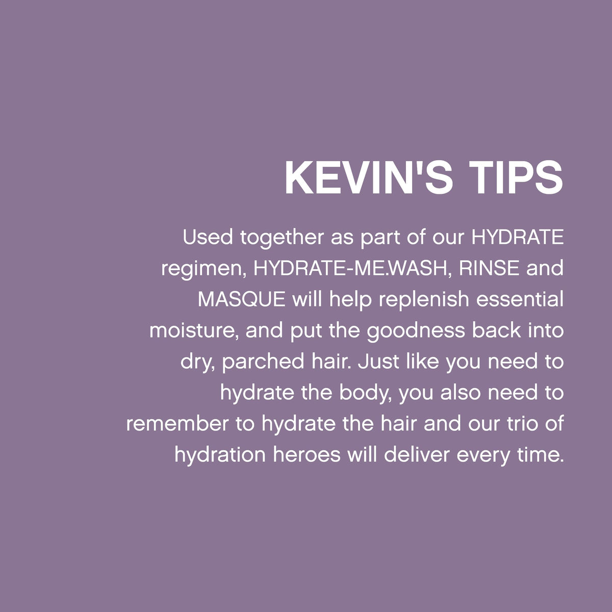 KEVIN.MURPHY HYDRATE-ME.RINSE dans un cadre de salle de bain
