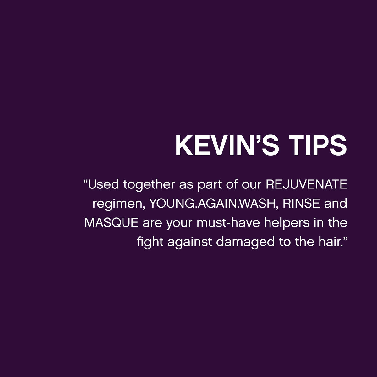 KEVIN.MURPHY Young Again huile traitement cheveux 132g en utilisation