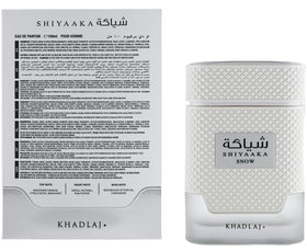 Khadlaj Shiyaaka Snow parfum avec étiquette