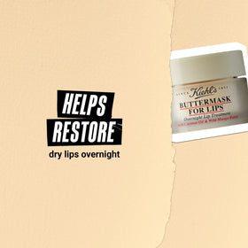 Kiehl's Buttermask pour les lèvres avec un fond de salle de bain