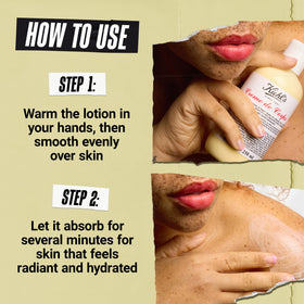 Kiehl's Crème de Corps Lotion 249g sur une table de bain