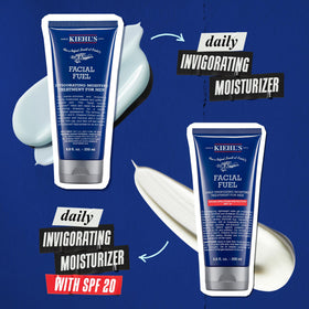 Kiehl's Crème Hydratante Énergisante pour Hommes, emballage et étiquette